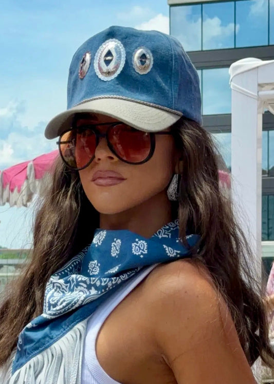 Two Tone Concho Hat - PRE ORDER