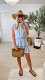 NEW!! Colleen Ruffle Dress in Blue