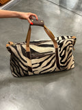 EXCLUSIVE!! Zebra Cowhide Duffel Bag