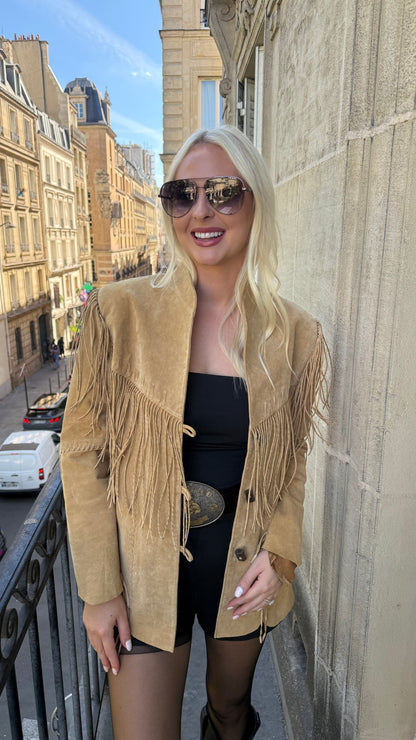 Vintage Scully Suede Fringe Jacket Size Small