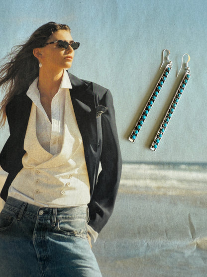 NEW!! "Mirage" Kingman Turquoise Drop Earrings