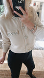 FINAL SALE!! Chic Knit Crystal Cardigan