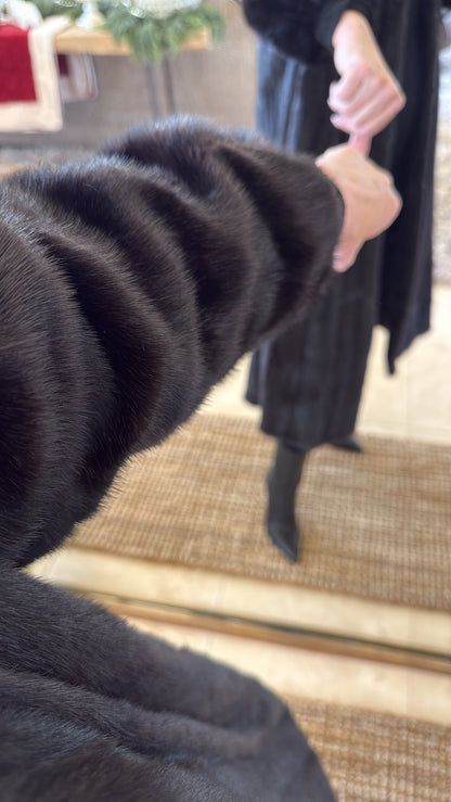 #25 Vintage Mahogany Mink Fur Coat