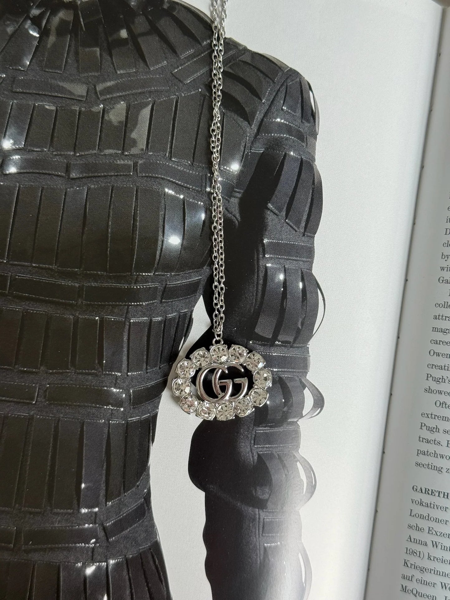 AS SEEN ON CASSIDY! Authentic Vintage Crystal G Pendant Necklace in Gold or Silver in Medium