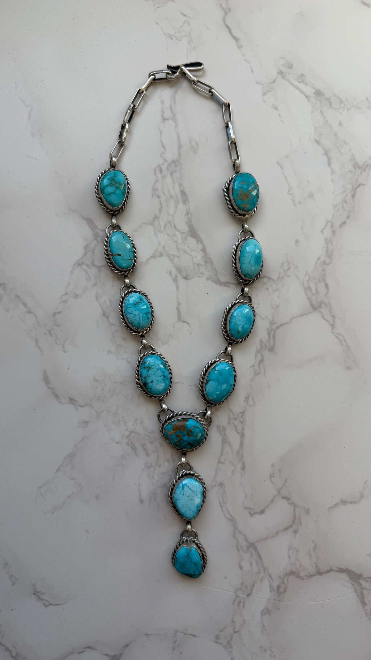 The “Elan" Kingman Turquoise and Sterling Silver Necklace - PREORDER