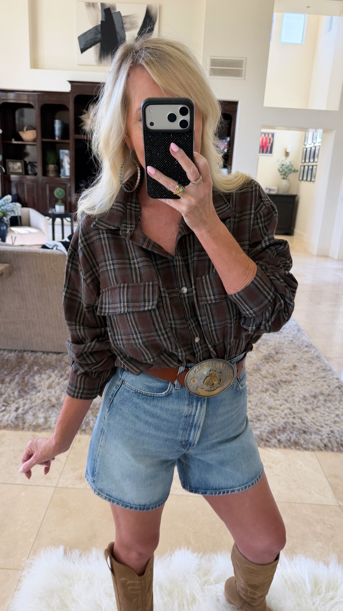 "Heritage" Plaid Button Down in Brown