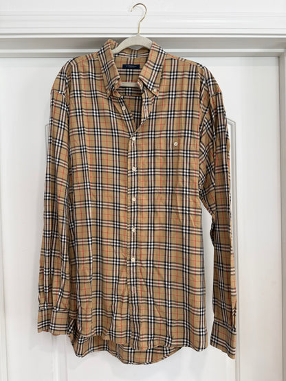 NEW!! Vintage Burberry Button Down Shirt Size M/L