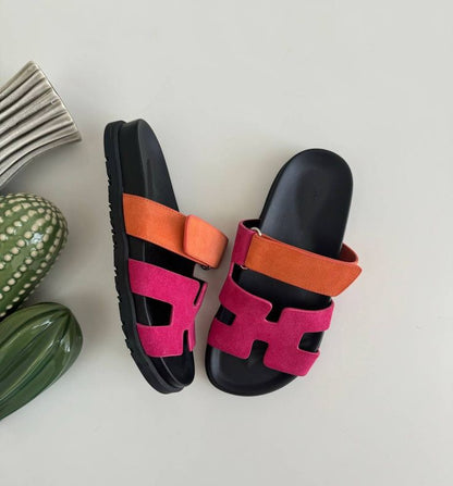 The Lowkey Famous Slide in Pink and Orange