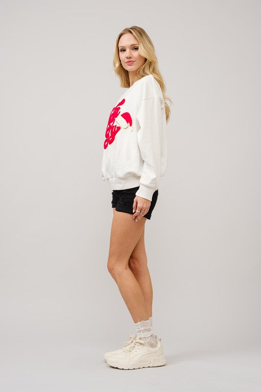 NEW!! Santa Baby Sweatshirt in White