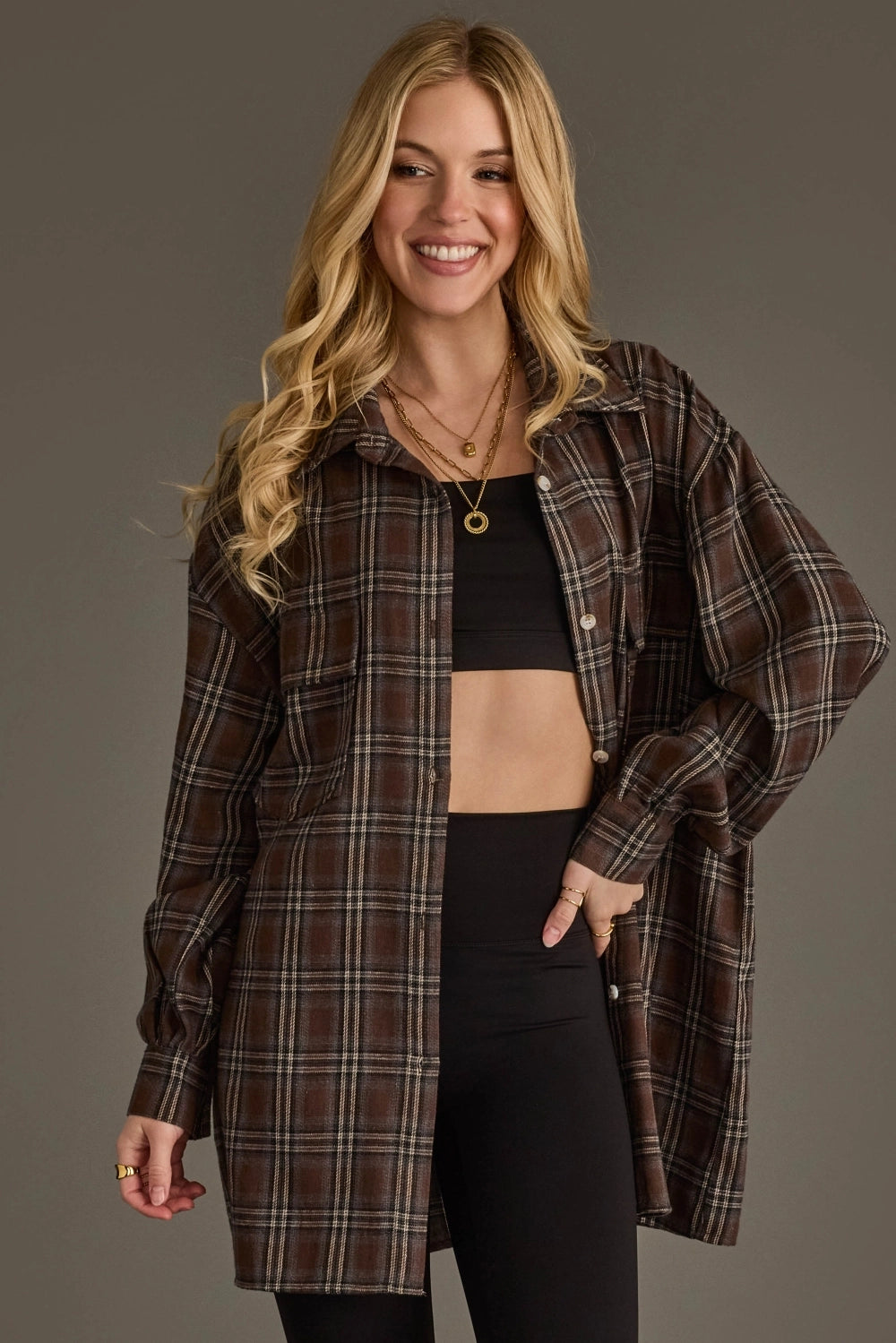 "Heritage" Plaid Button Down in Brown