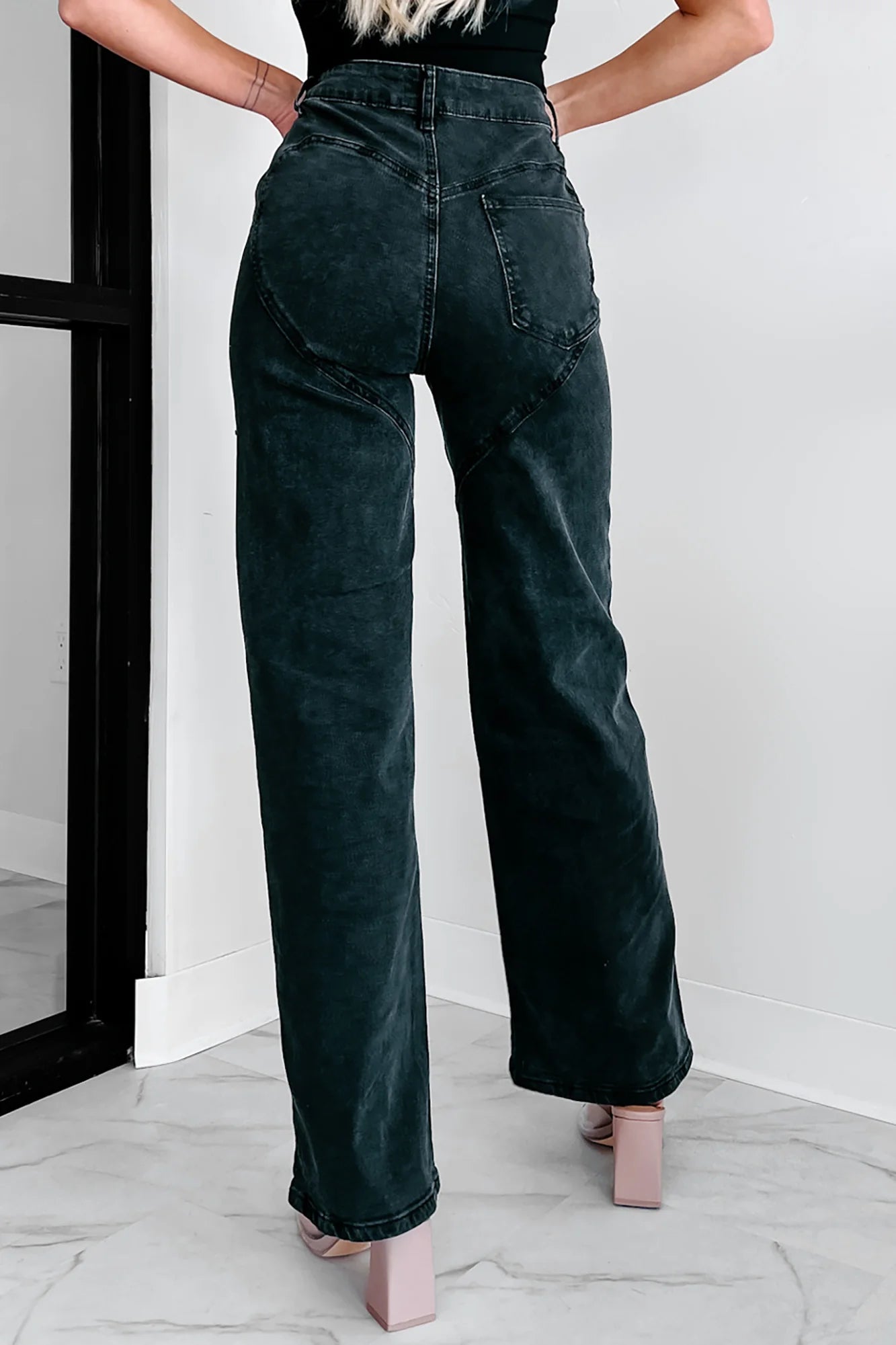 The Nikki Black Denim Rhinestone Jean – Glitzy Bella The Nikki Black Denim Rhinestone Jean – Glitzy Bella