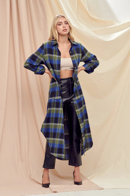 NEW!! "Woodlands" Oversized Plaid Duster