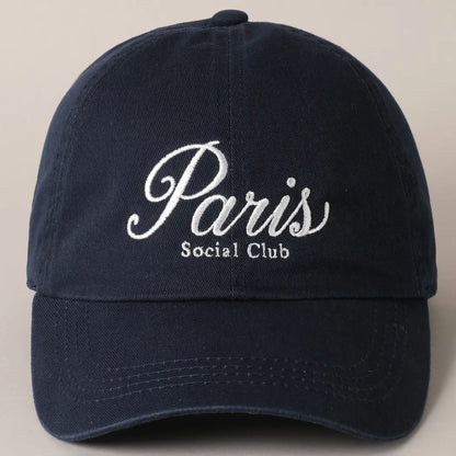 NEW!! Paris Social Club Baseball Cap in Navy