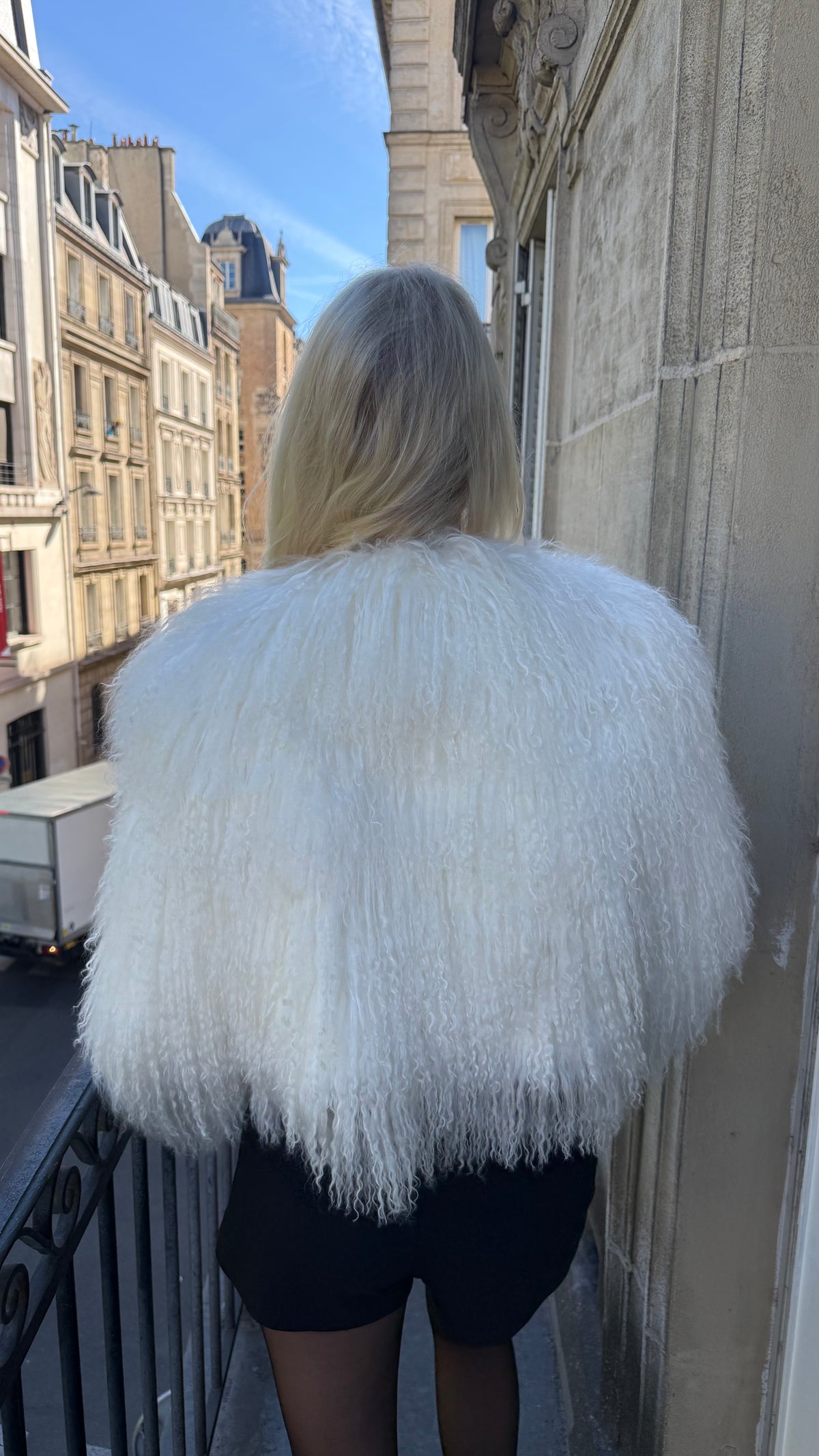 #109 Vintage Tibetan Lamb Fur Jacket - Size Medium