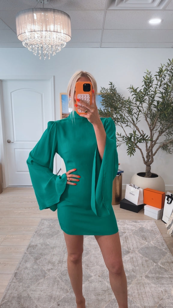 Kelly green mini dress best sale