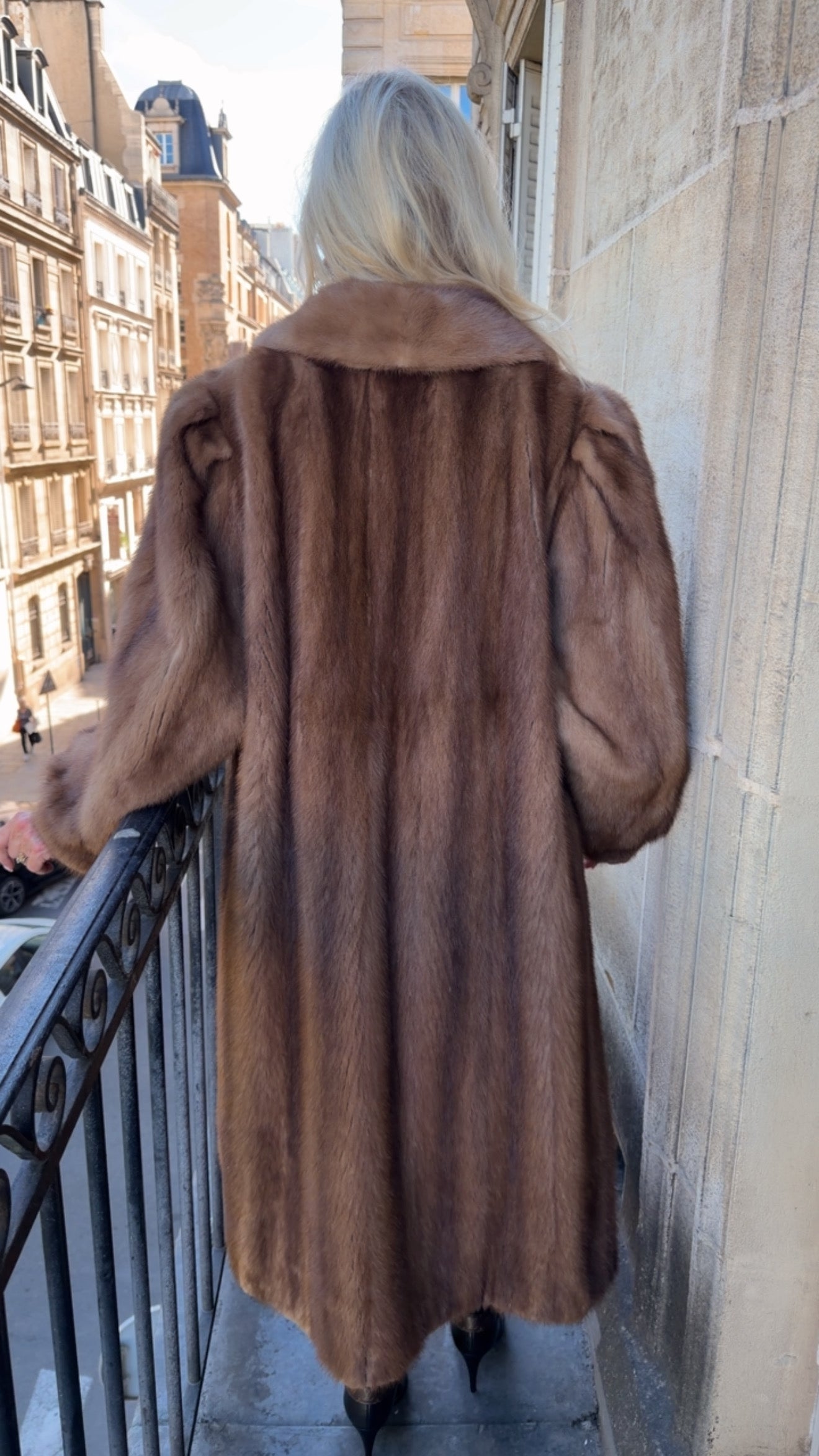 #102 Vintage Pastel Mink Coat Size Large/Xlarge