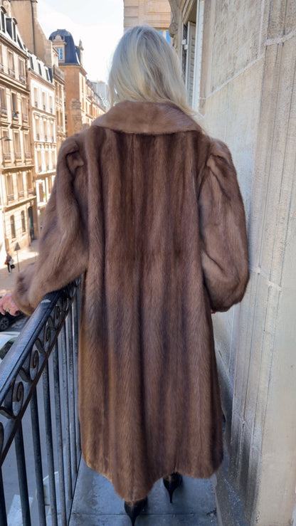 #102 Vintage Pastel Mink Coat Size Large/Xlarge