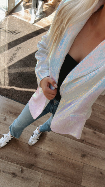 NEW!! Always A Party Sequin Blazer