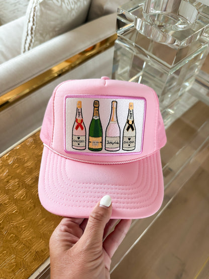 NEW!! "Champagne" Trucker Hat in Pink