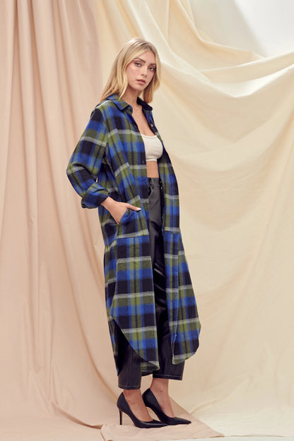 NEW!! "Woodlands" Oversized Plaid Duster
