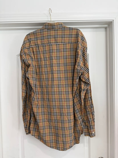 NEW!! Vintage Burberry Button Down Shirt Size M/L
