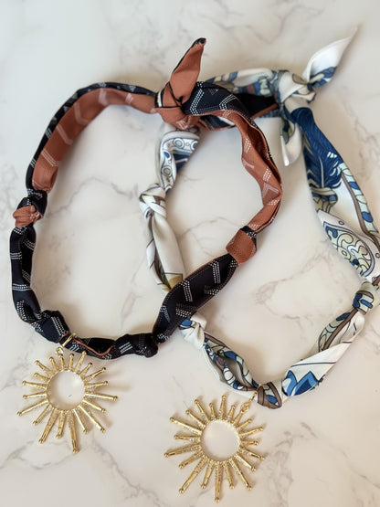 FINAL SALE!! Starburst Scarf Necklace in 2 Colors