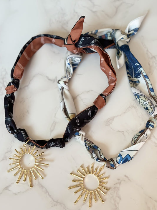 NEW!! Starburst Scarf Necklace in 2 Colors