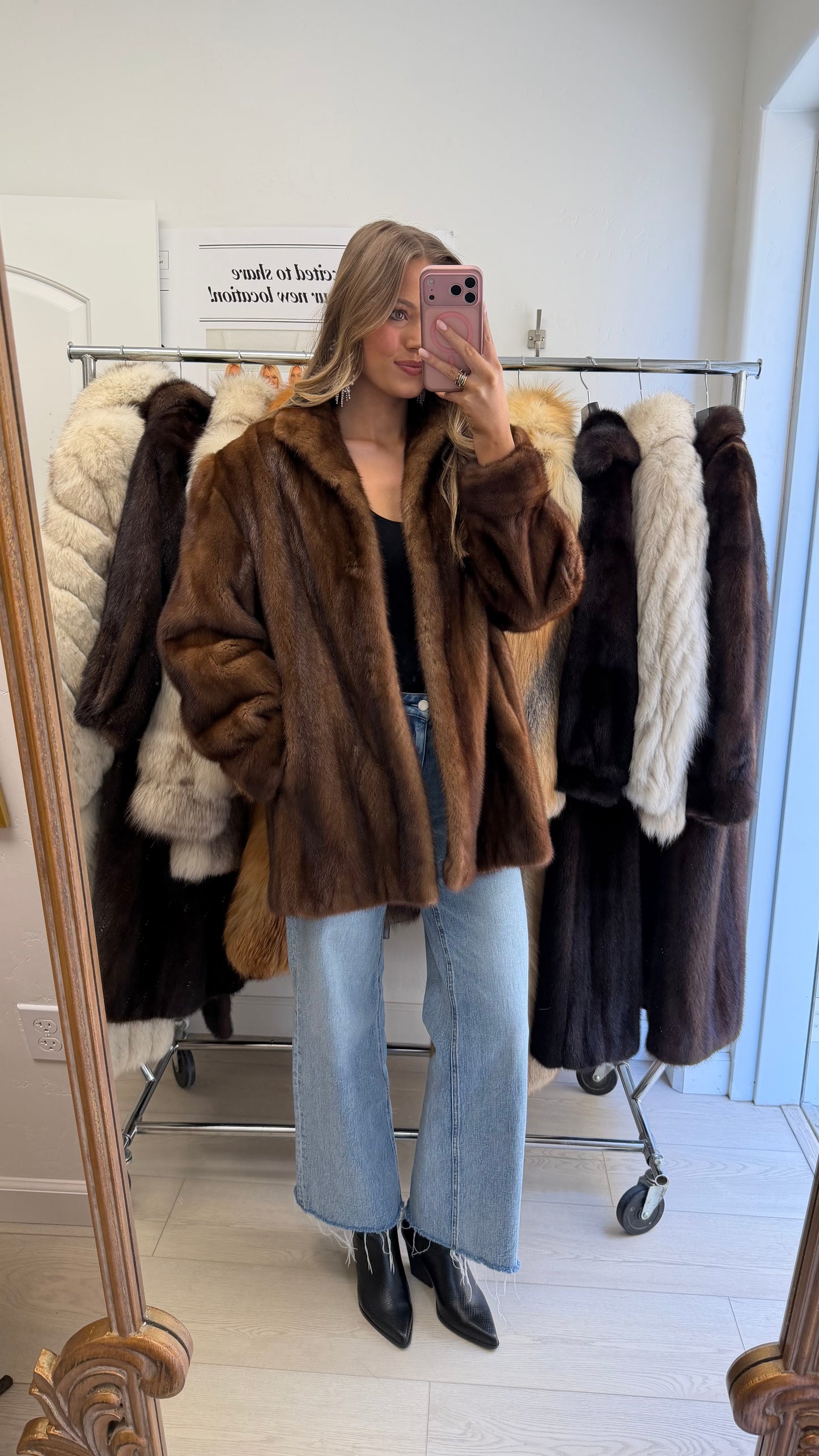#5 Vintage Demi Buff Mink Jacket Size Small