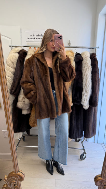 #5 Vintage Demi Buff Mink Jacket Size Small