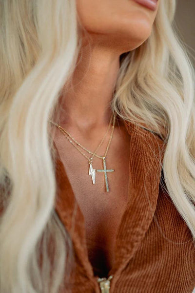 NEW!! The “Truth” 18K Turquoise Gold Filled Cross Pendant Necklace