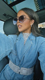 AS SEEN ON ALLISON CLAIRE!! Crystal Statement Necklace & Bandana in Silver