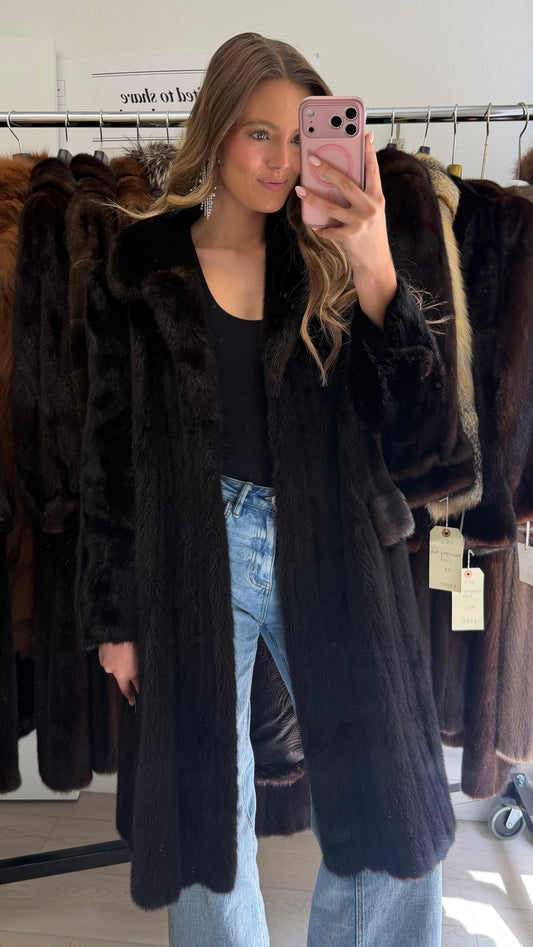 #50 Vintage Ranch Mink Coat Size Small