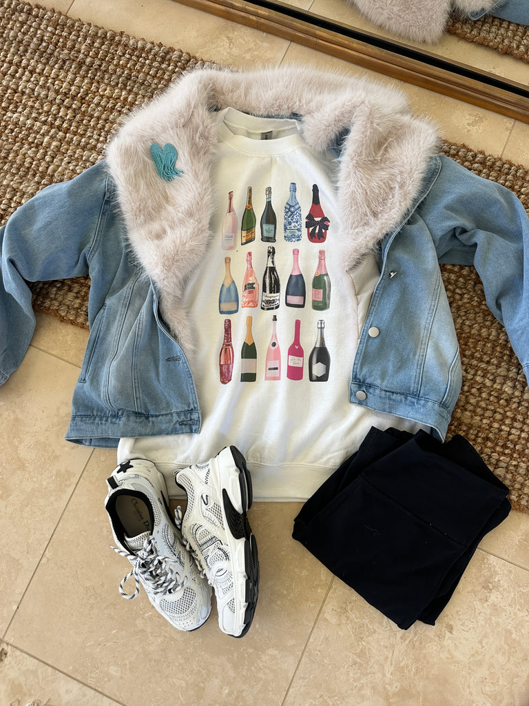 IN STOCK!! Penny Faux Fur Denim Jacket