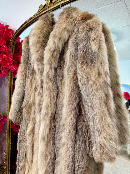 #56 Vintage Lynx Fur Coat Size S/M