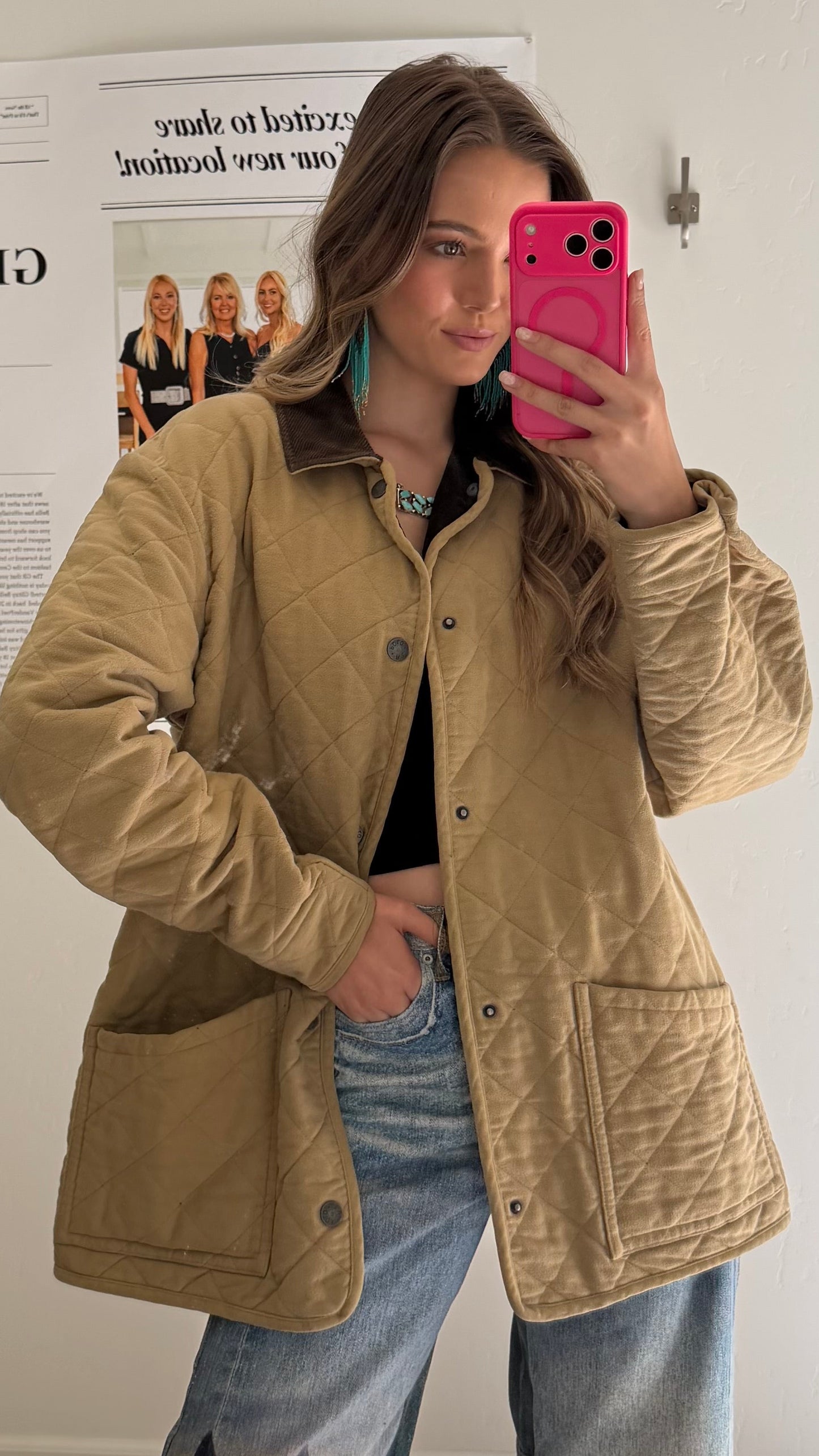 NEW!! Vintage Ralph Lauren Quilted Hunting Jacket Size Medium