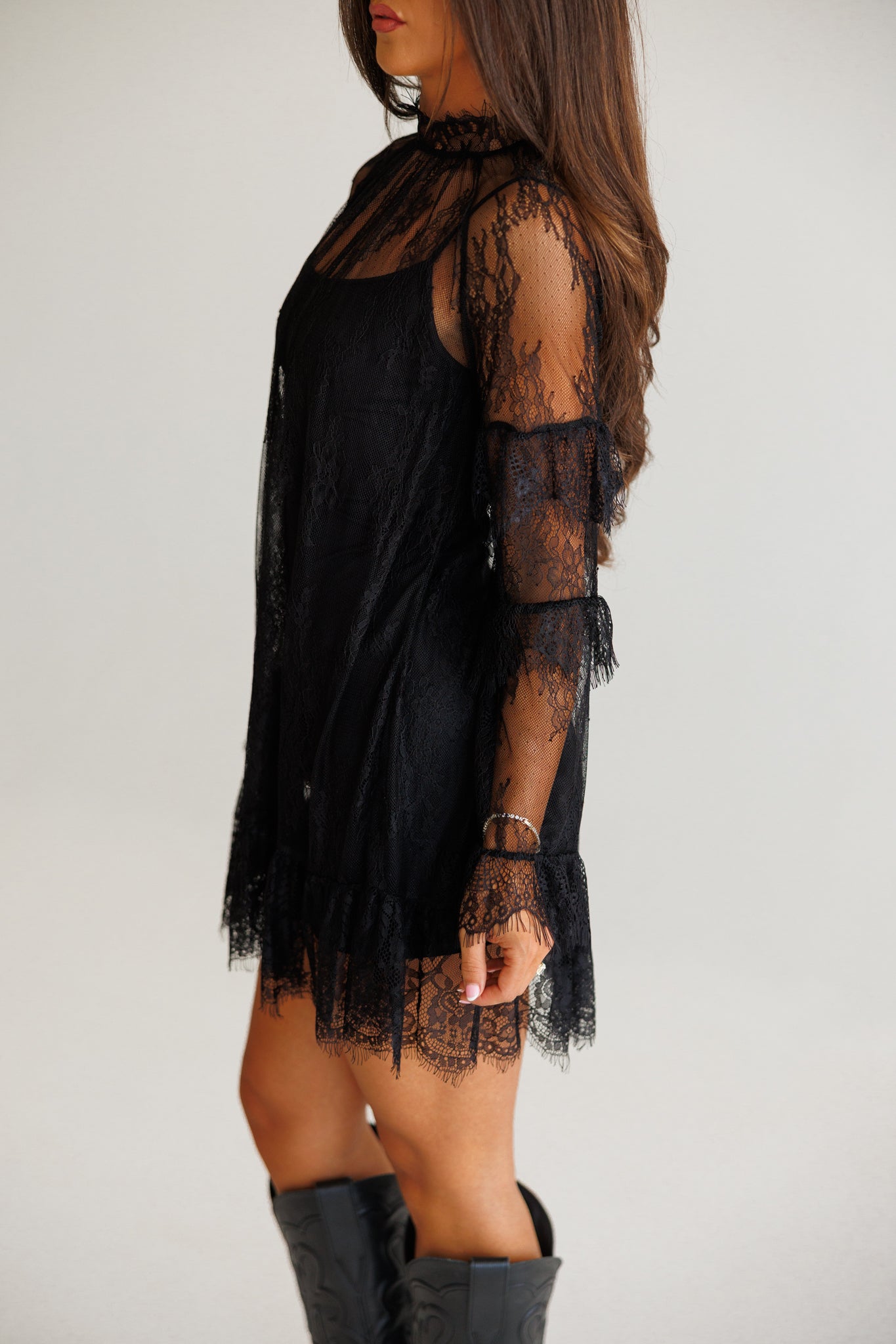 Heirloom Lace Dress in Black