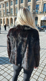 Paris #9 - Vintage Mahogany Mink Jacket, Size Small