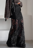 AS SEEN ON WEST DESPERADO!! The Lainey Black Lace Maxi Skirt w/ Liner