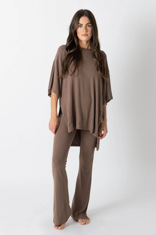 NEW!! All Weekend Long Pant Set in Taupe Brown
