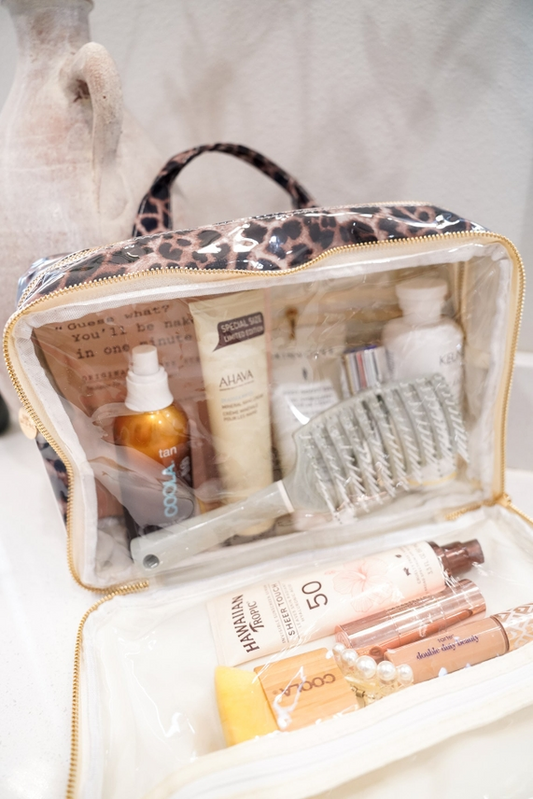 Leopard Print Hanging Travel Bag