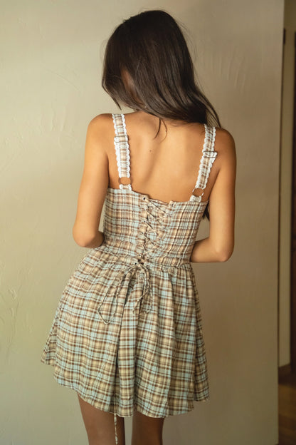 "Danielle" Plaid Mini Dress