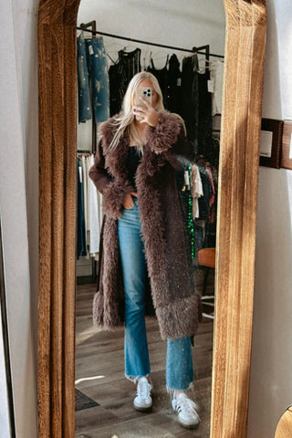 NEW!! Harley Faux Suede & Fur Coat