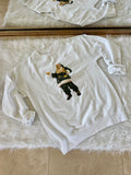 AS SEEN ON WHITNEY RIFE!! "Champagne Santa" Oversized Sweatshirt in 3 Colors