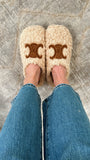 NEW!! Sasha Platform Slippers in Beige