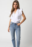 BEST SELLER!! Poppy Linen Blouse in White