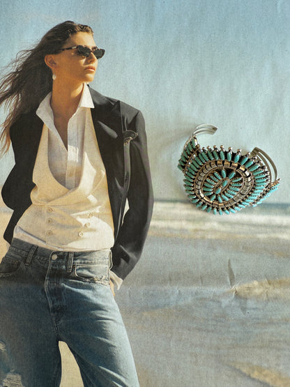 NEW!! "Eclipse" Kingman Turquoise Cuff Bracelet