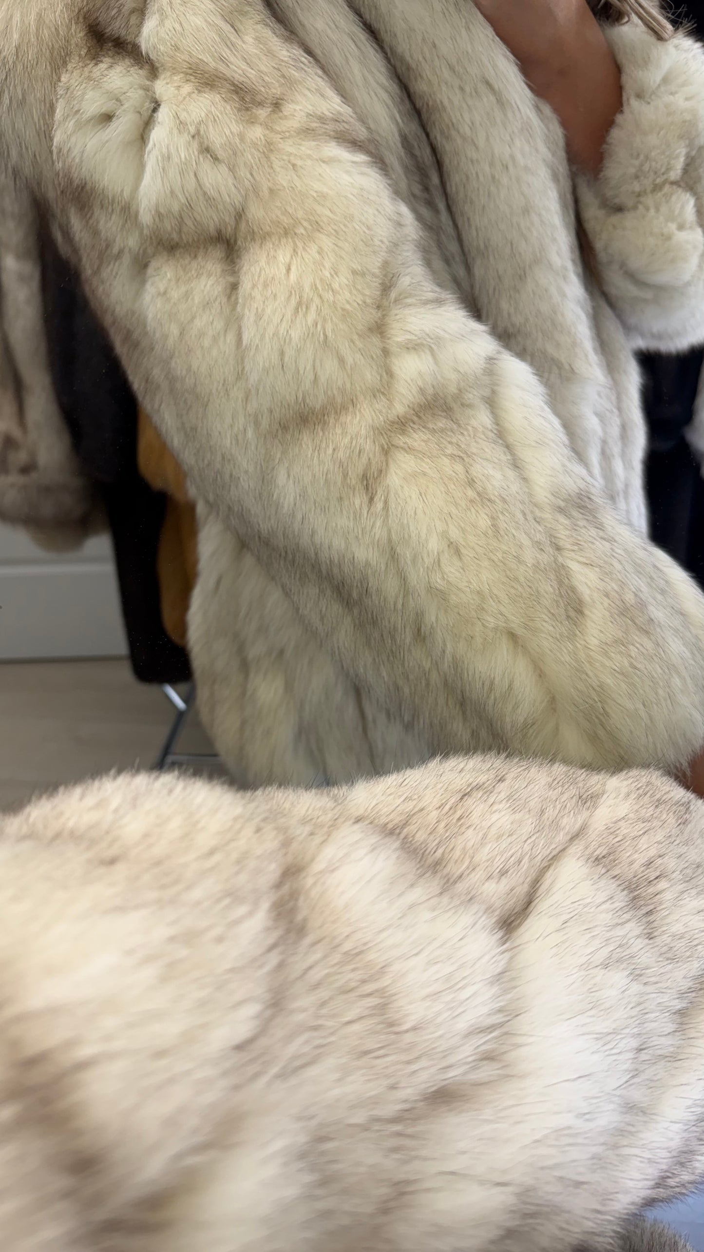 #15 Vintage Blue Fox Jacket Size S/M