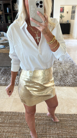 NEW!! Gold Metallic Skirt
