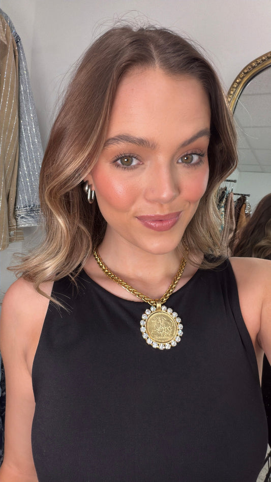 NEW!! Horse and Rhinestone Pendant Necklace