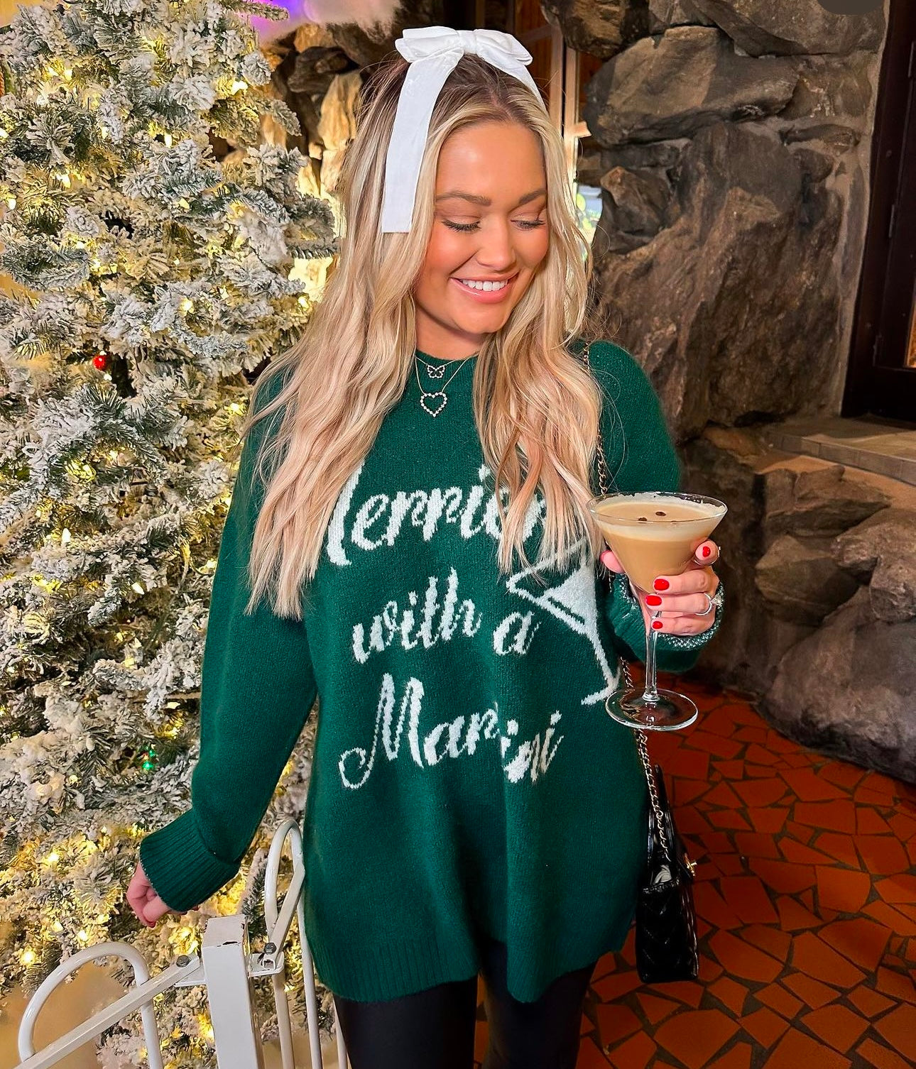 BEST SELLER!! “Merrier with a Martini" Sweater